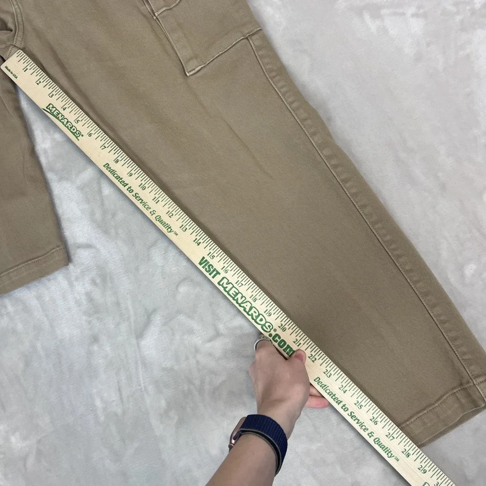 Y2K Levis Cargo Pants Mens 32x32 Tan Tapered Leg Skater Grunge Streetwear Casual